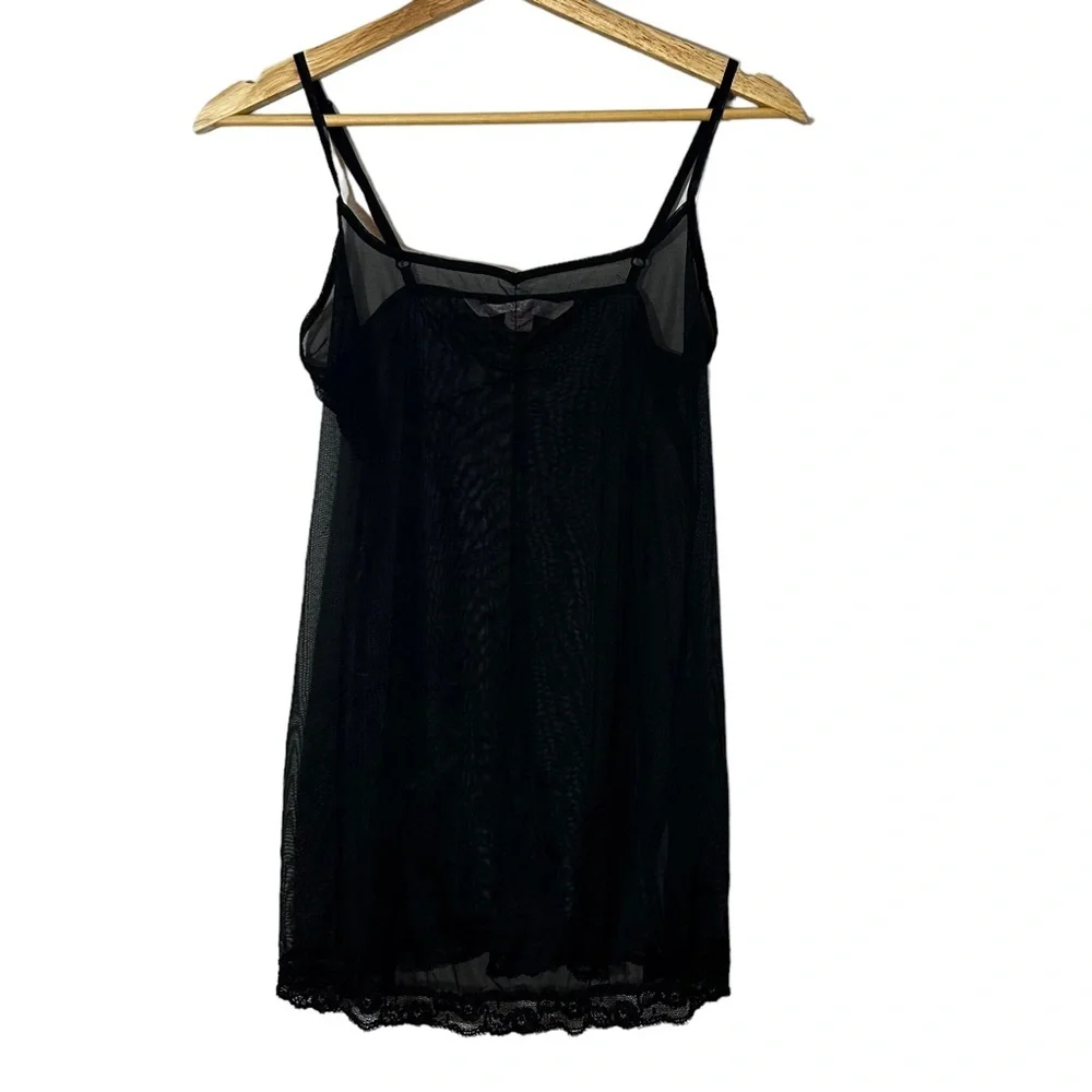 VICTORIA’S Secret Black Sheer Chemise Lingerie Size XS 
Adjustable Straps